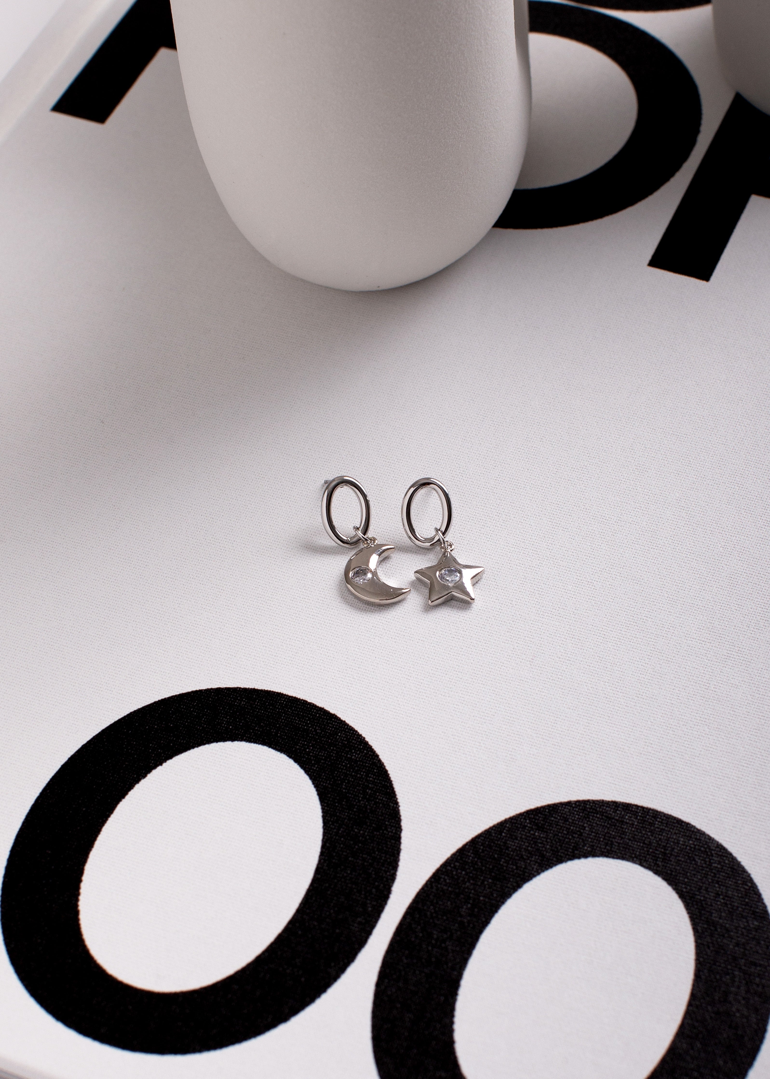 Star & Crescent Studs / Silver