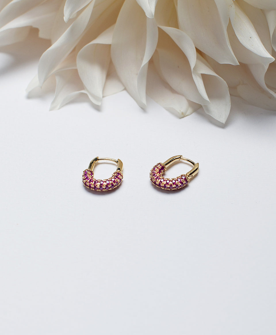 Franca Hoop Earrings / Pink