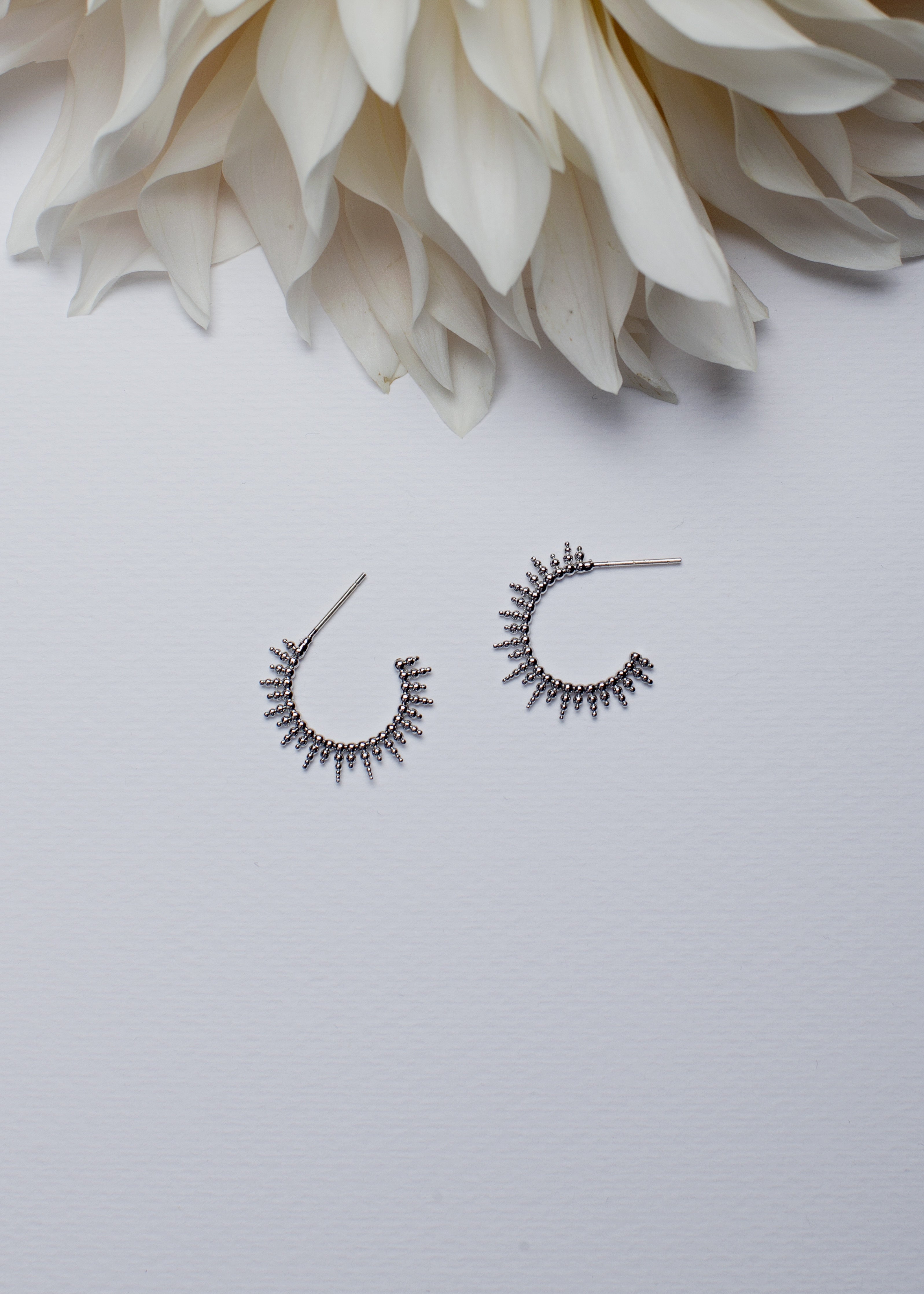 Celestine Hoop Earrings / Silver