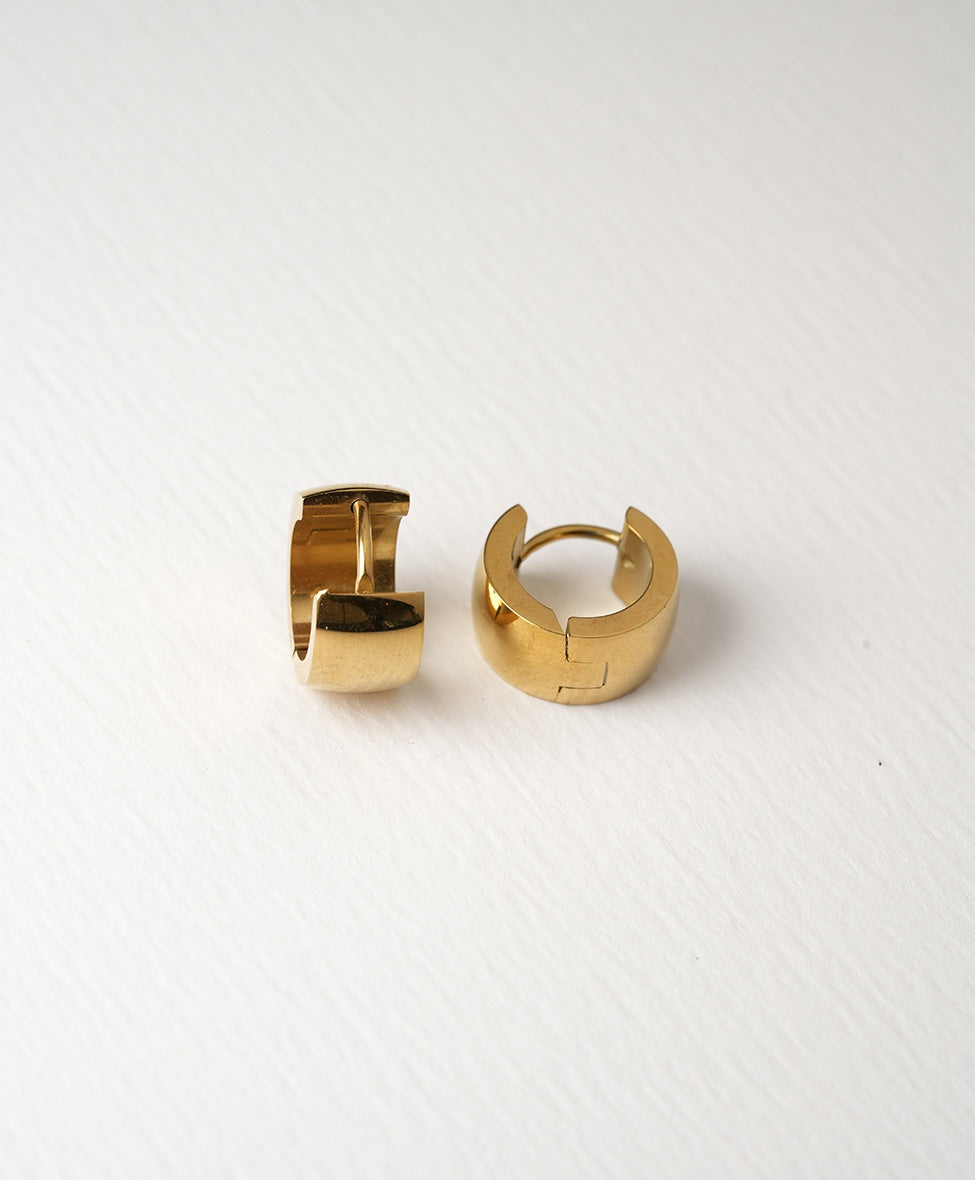 Basic Steel Hoops / SS /Gold