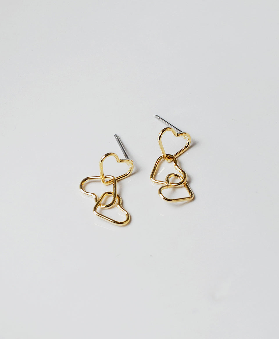 Mini Love Swing Earrings / Gold