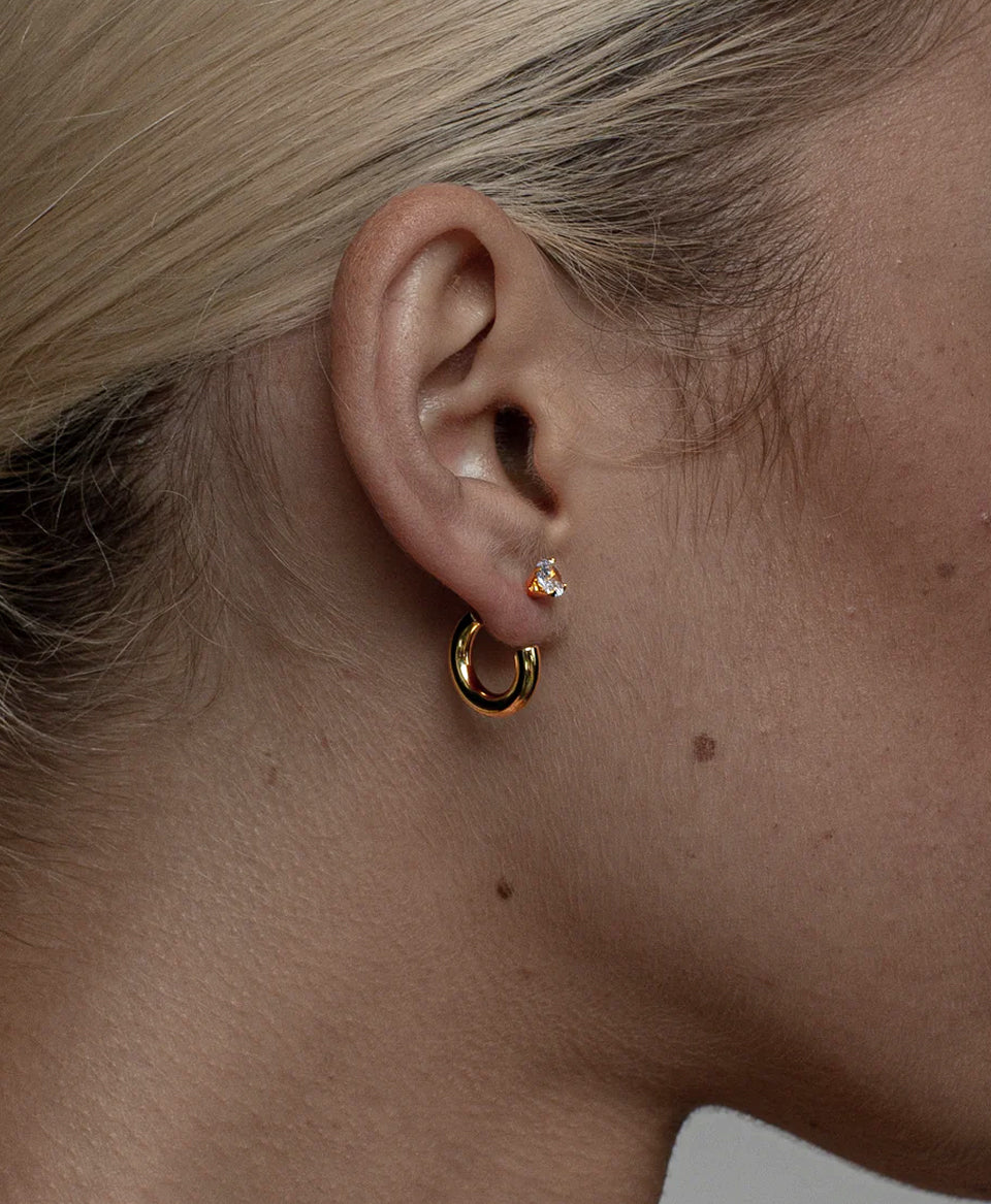 Sinclair Mini Hoop Earrings / Gold