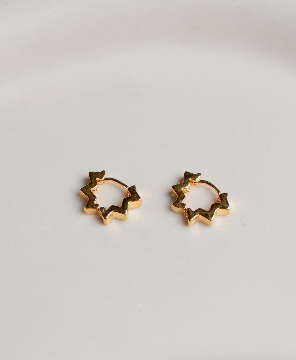 Spike Hoop Earrings / Gold