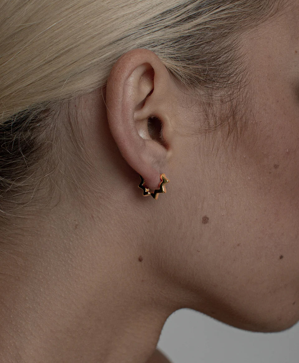 Spike Hoop Earrings / Gold