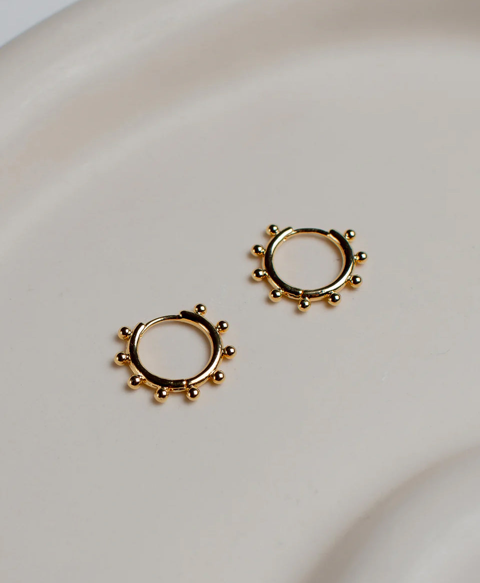 The Trinket Hoop Earrings / Gold