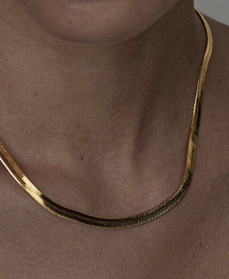 Winston Herringbone Necklace / Gold