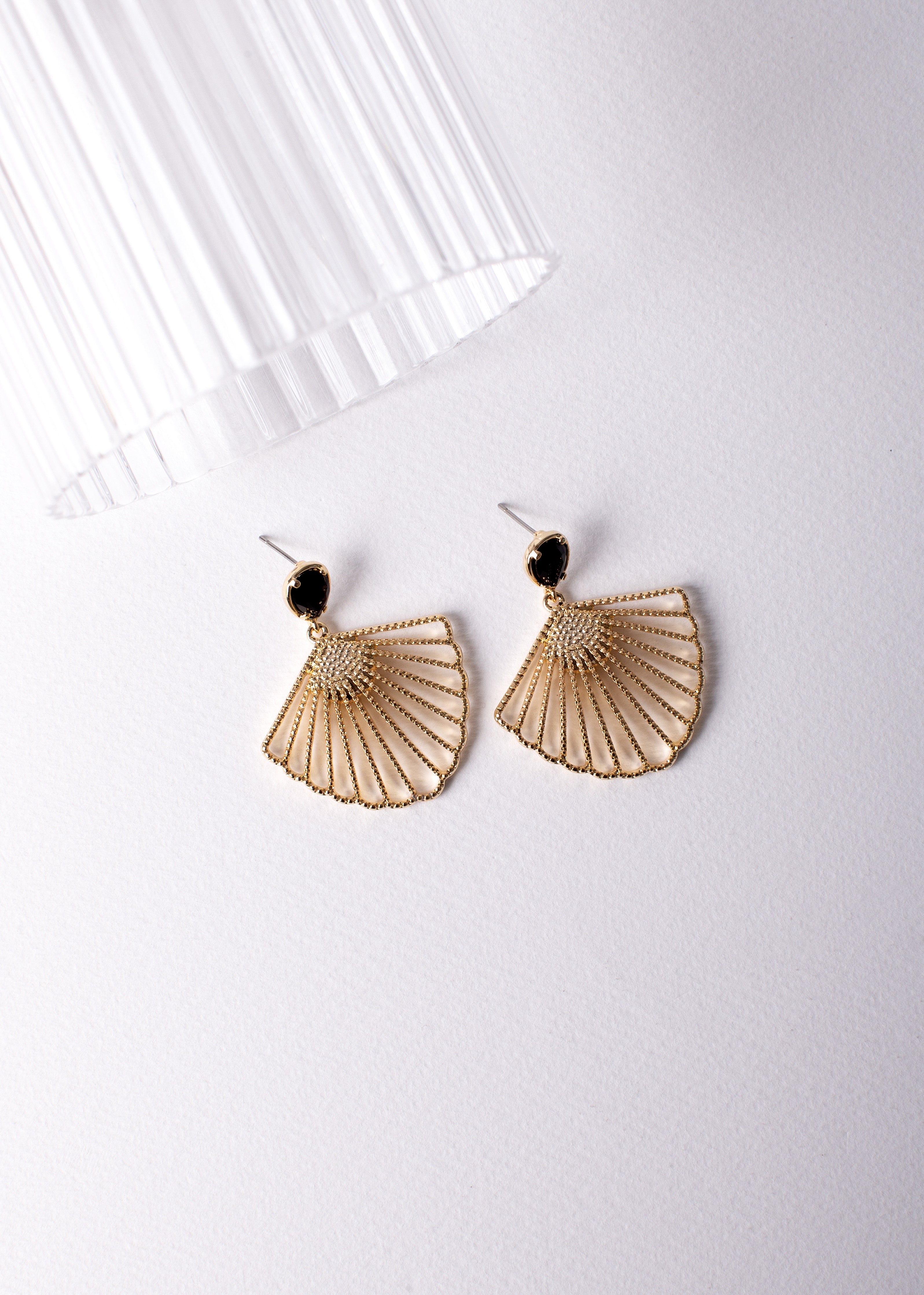 Fan Earrings / Gold